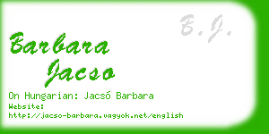 barbara jacso business card